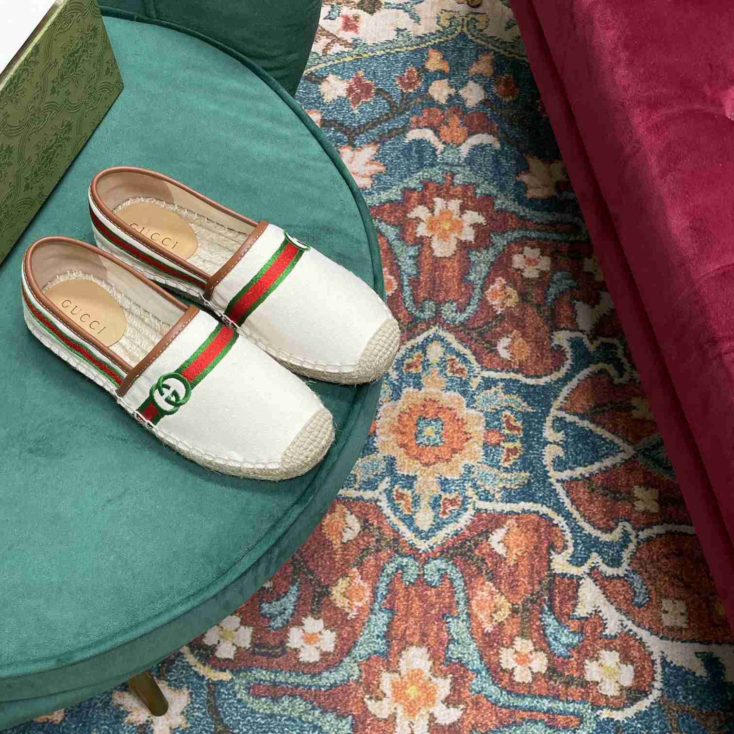Gucci Embroidered Canvas & Leather Espadrille - EUR FASHION