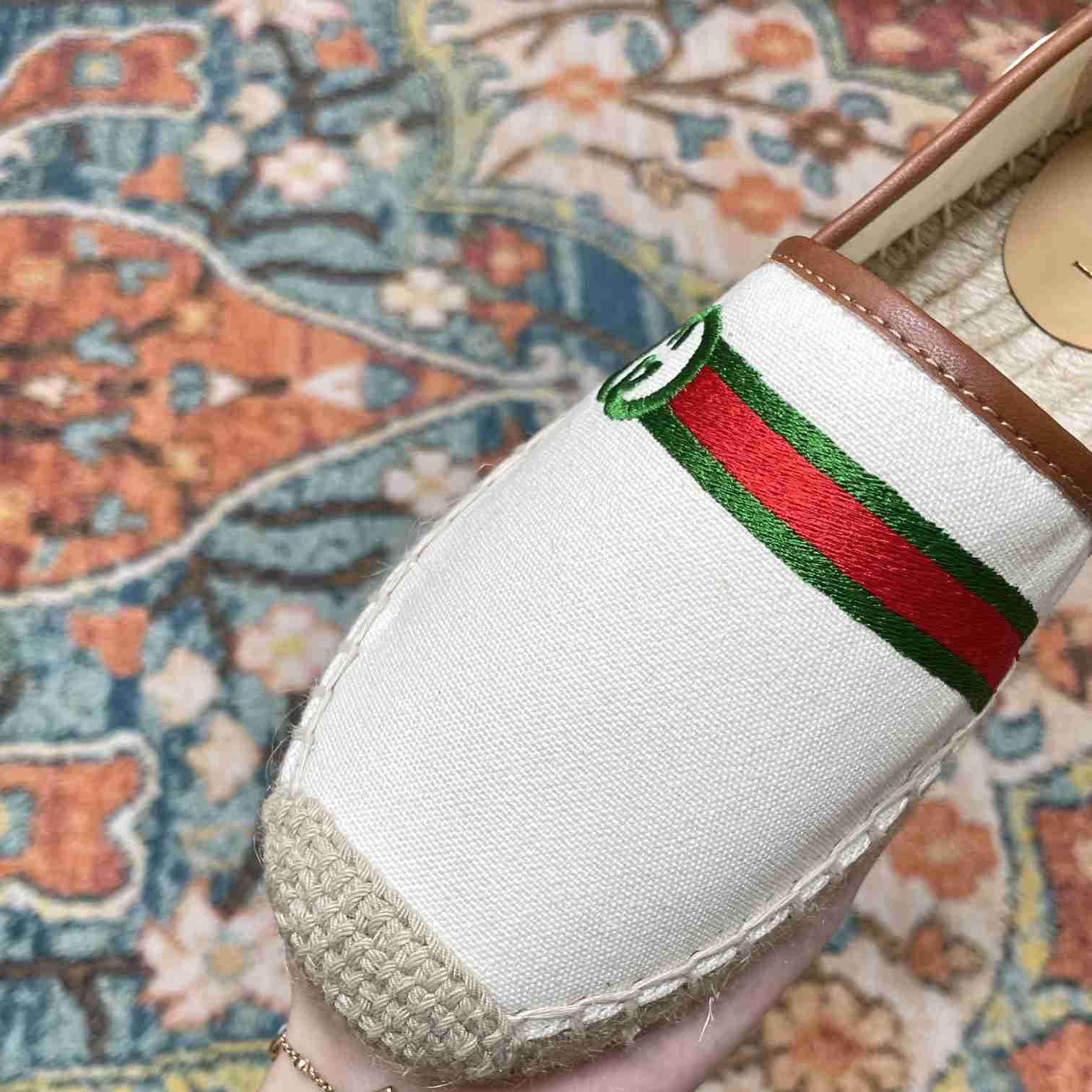 Gucci Embroidered Canvas & Leather Espadrille - EUR FASHION