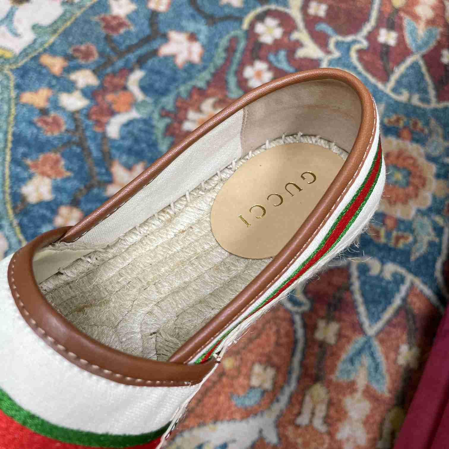 Gucci Embroidered Canvas & Leather Espadrille - EUR FASHION