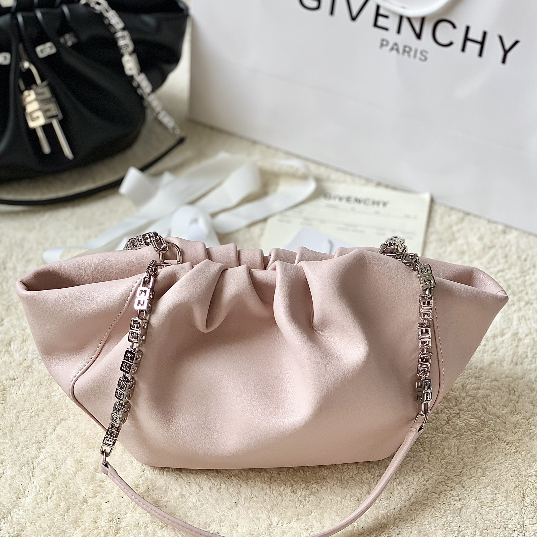 Givenchy Small Kenny Bag In Smooth Leather - Blossom Pink(32-22-17cm) - EUR FASHION
