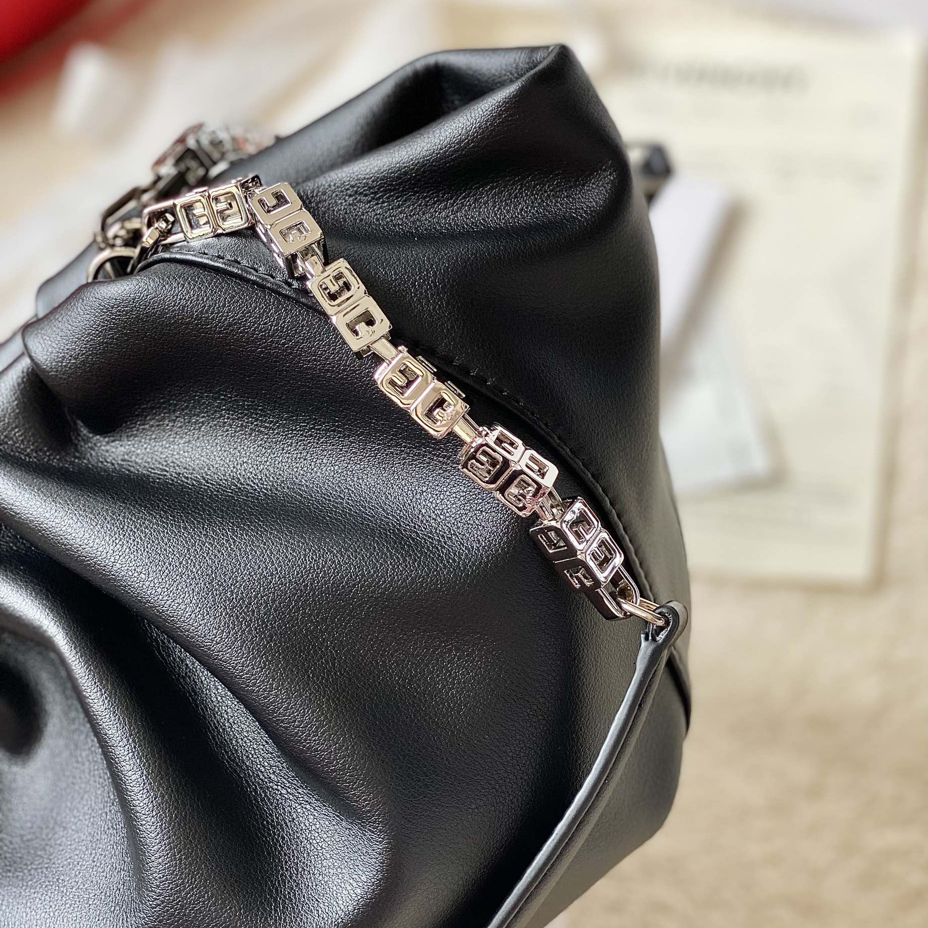 Givenchy Small Kenny Bag In Smooth Leather - Black(32-22-17cm) - EUR FASHION