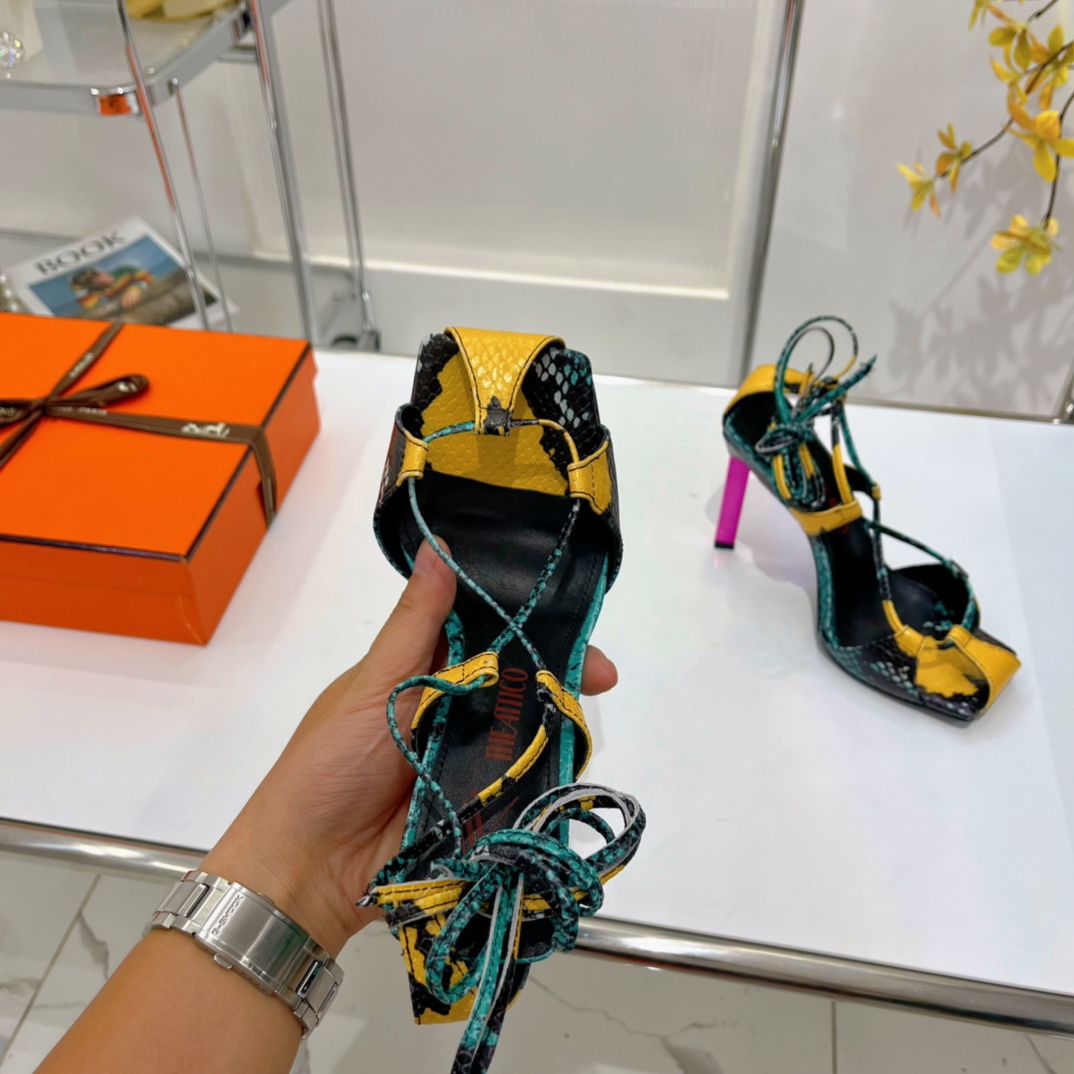 The Attico ''Adele'' Green And Yellow Sandal - EUR FASHION