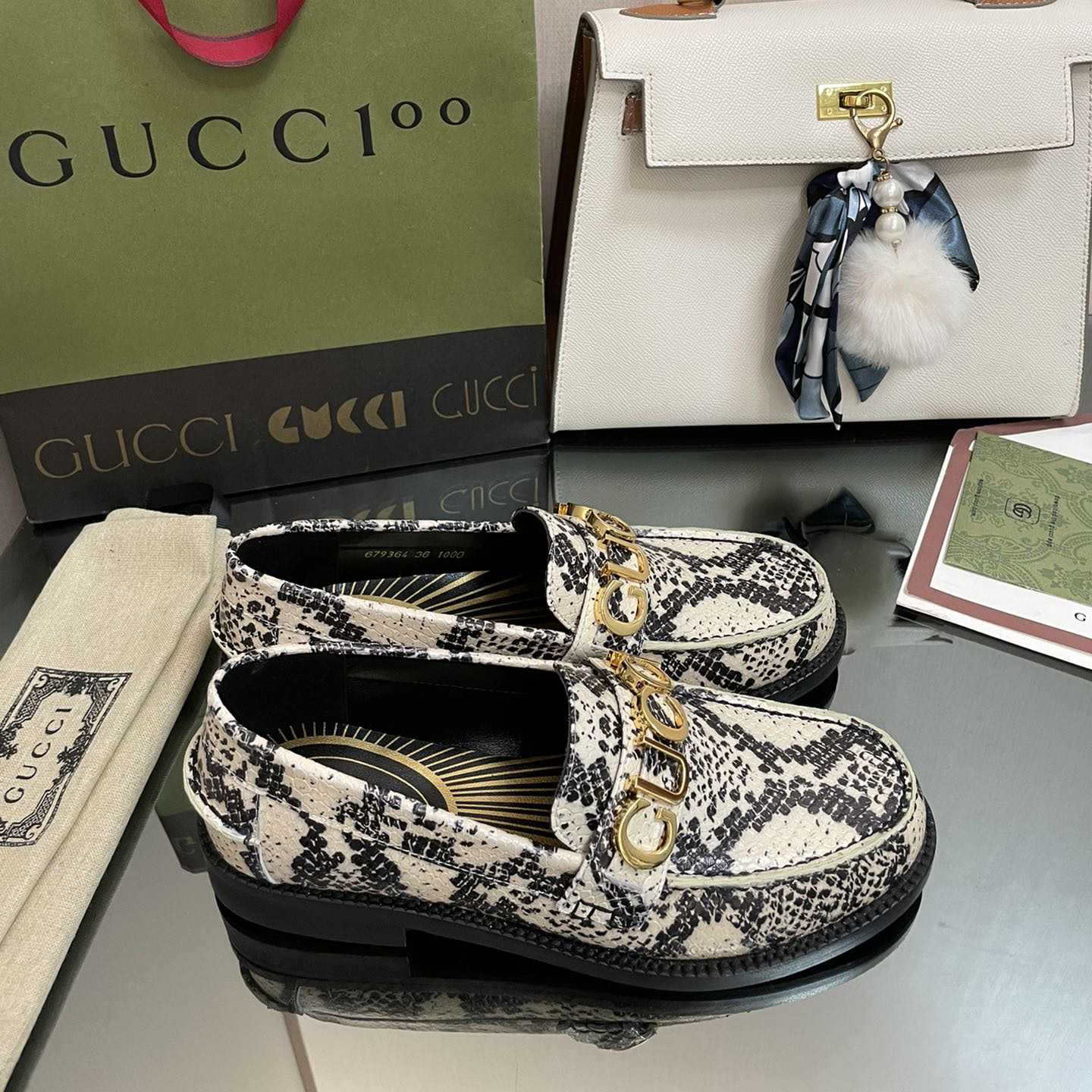 Gucci Women's Gucci Python Print Loafer - EUR FASHION