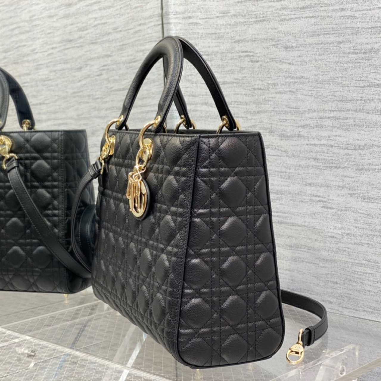 Dior Large Lady Dior Bag   (32-12-24cm)M0567 - EUR FASHION