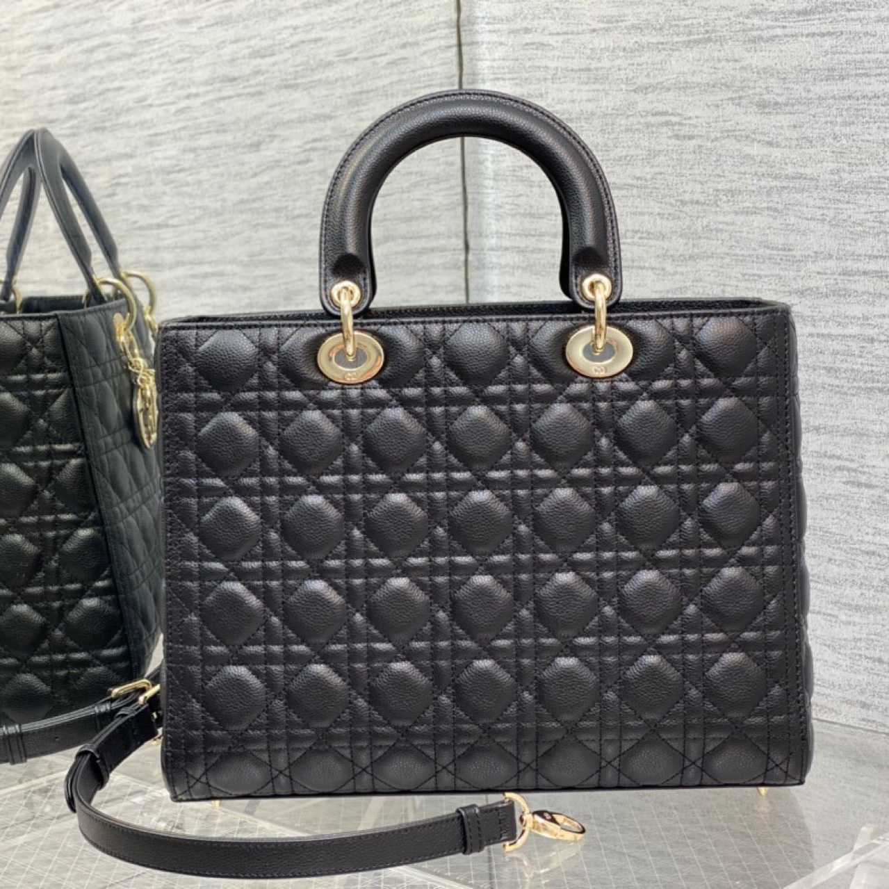 Dior Large Lady Dior Bag   (32-12-24cm)M0567 - EUR FASHION