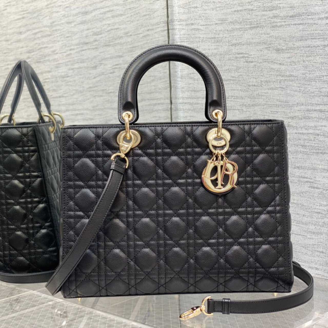 Dior Large Lady Dior Bag   (32-12-24cm)M0567 - EUR FASHION