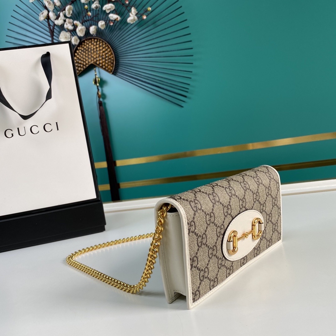 Gucci Horsebit 1955 Wallet With Chain(19-10-4cm) - EUR FASHION