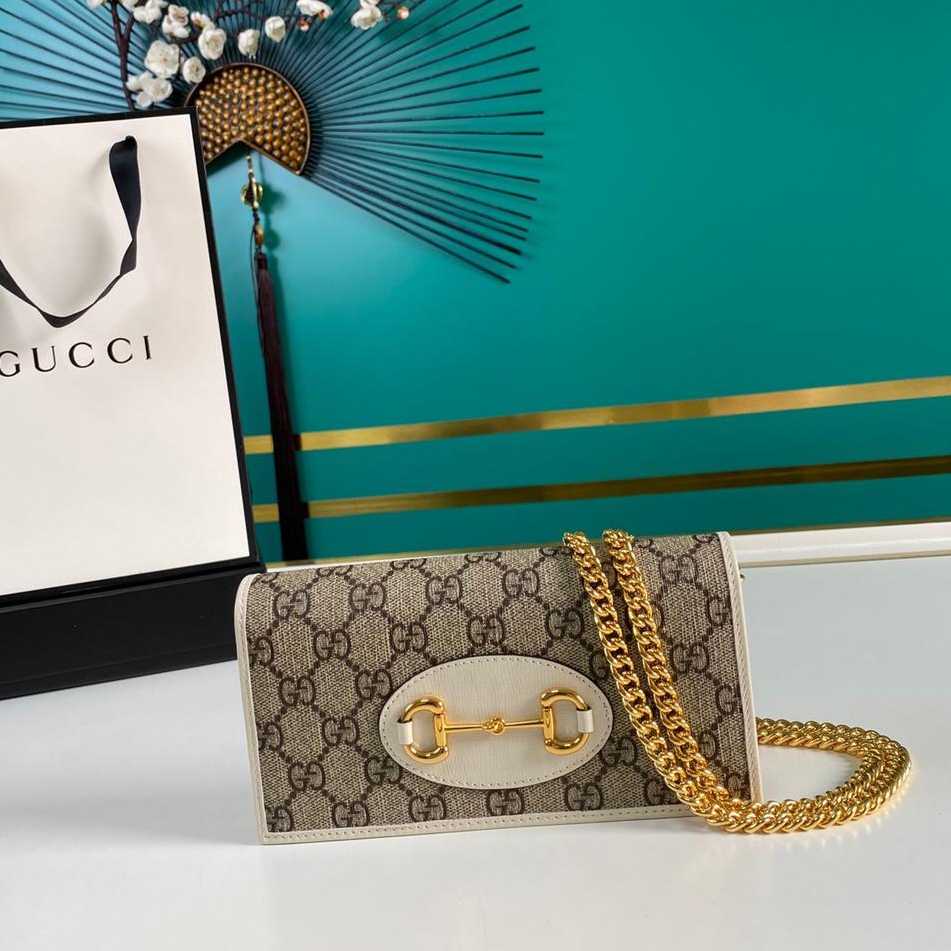 Gucci Horsebit 1955 Wallet With Chain(19-10-4cm) - EUR FASHION