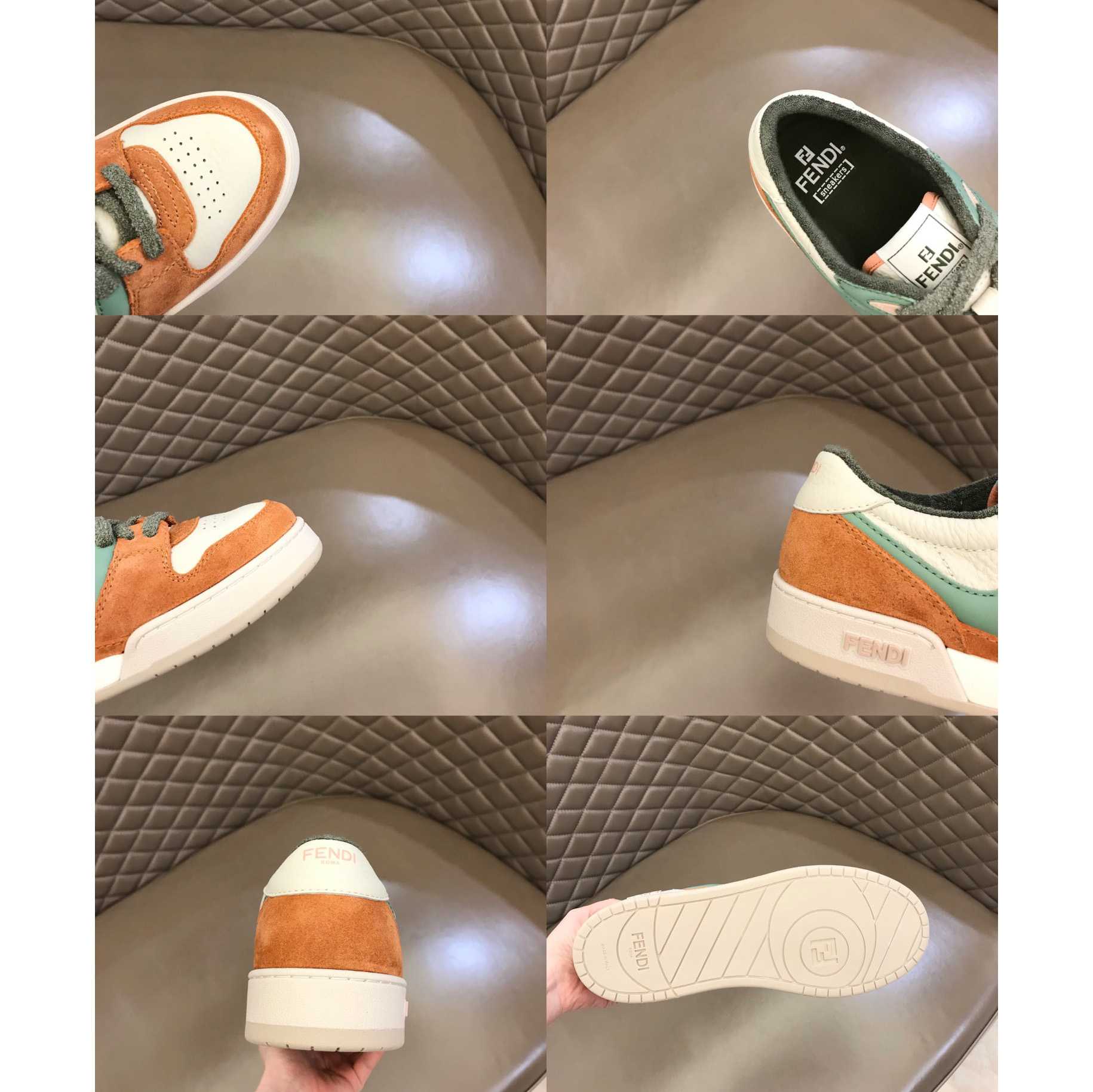 Fendi Amaranth Suede Low-Tops Sneakers  - EUR FASHION