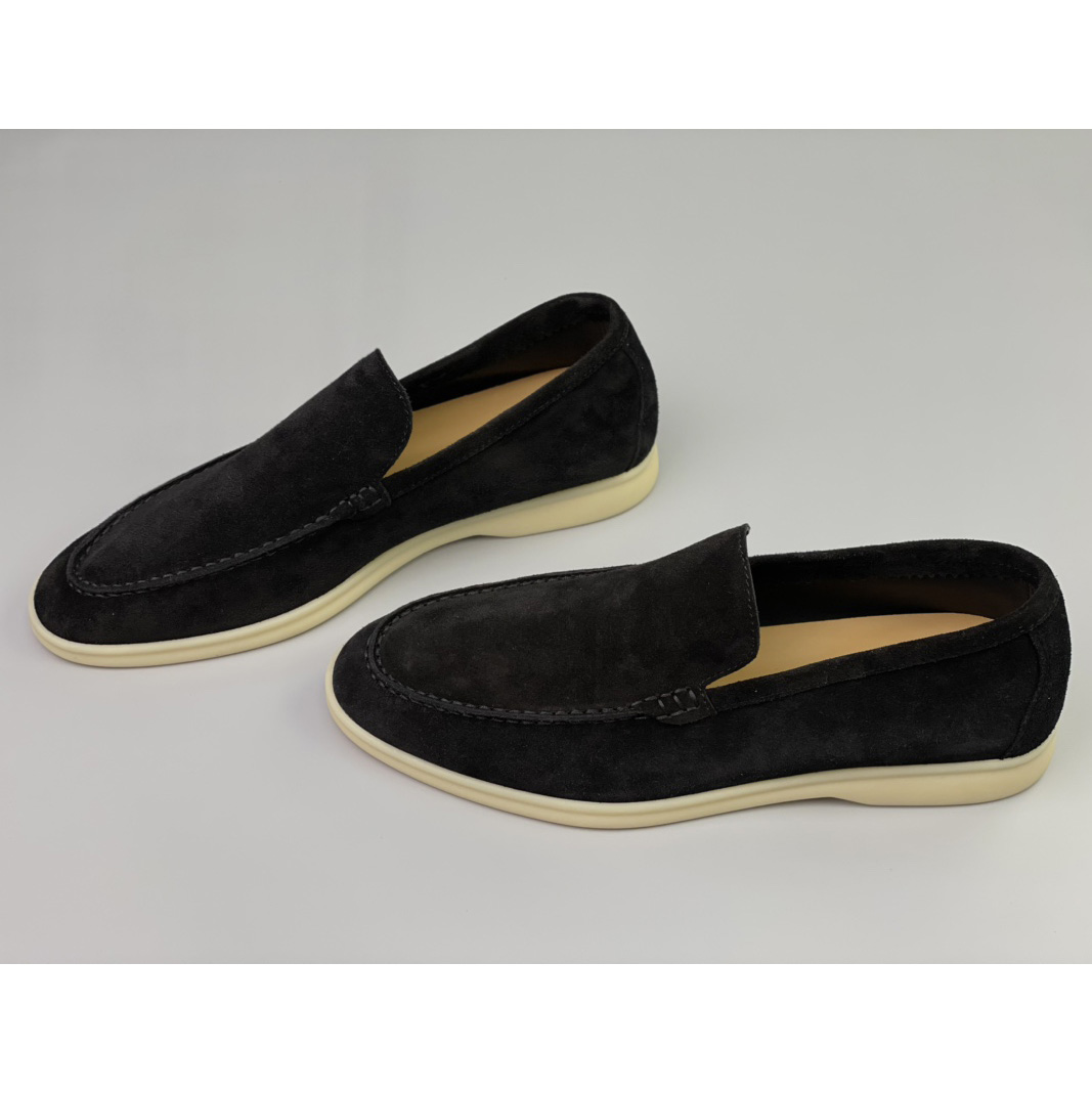 Loro Piana Summer Walk Loafers In Black - EUR FASHION