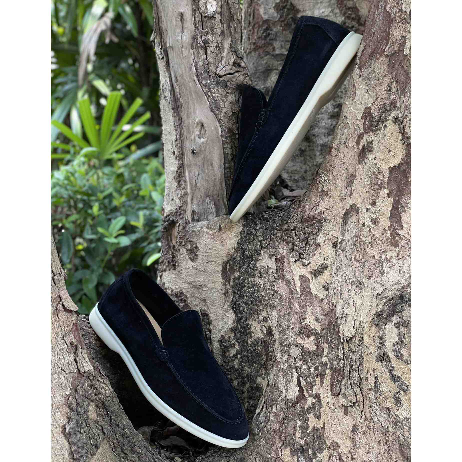 Loro Piana Summer Walk Loafers In Black - EUR FASHION