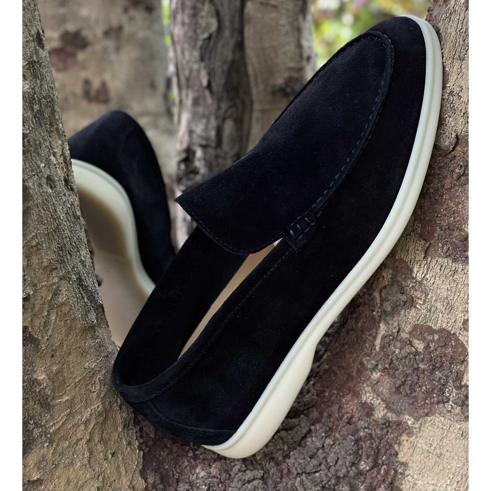 Loro Piana Summer Walk Loafers In Black - EUR FASHION