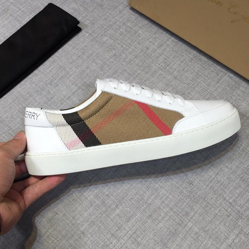 Burberry House Check And Leather Sneakers - EUR FASHION