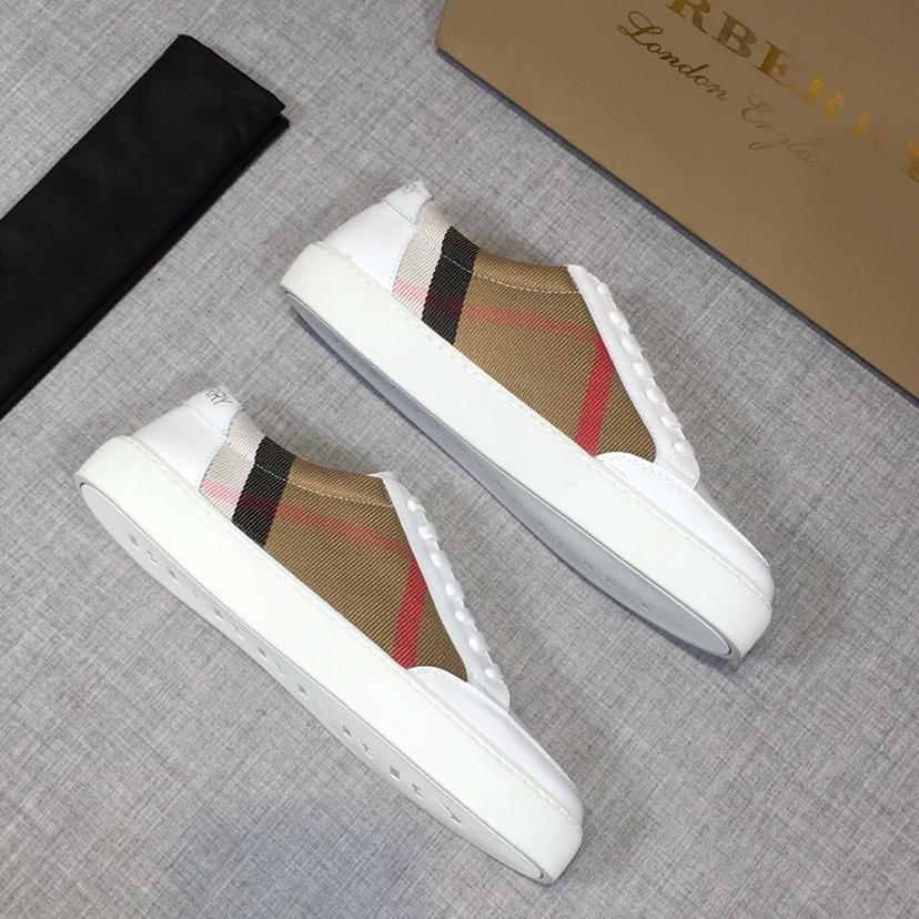 Burberry House Check And Leather Sneakers - EUR FASHION