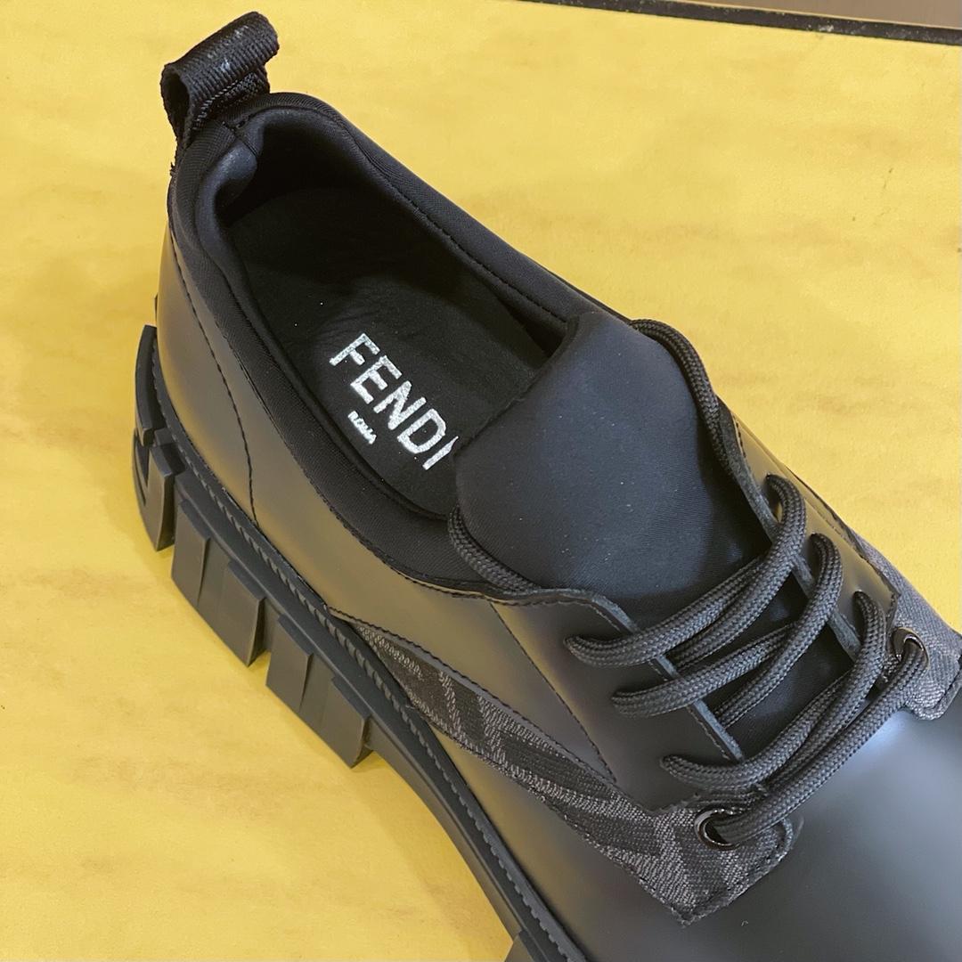 Fendi Black Leather Lace-Ups - EUR FASHION