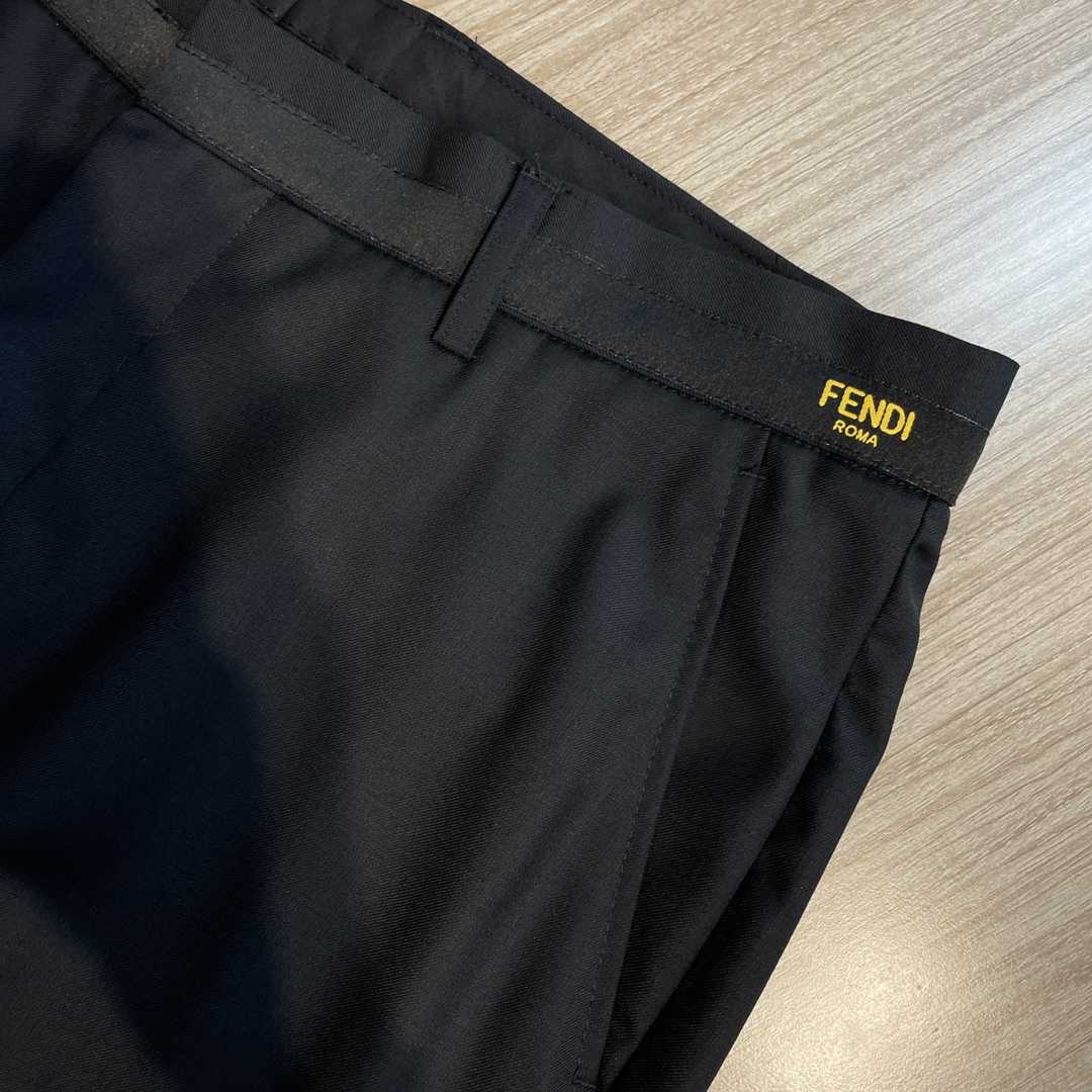 Fendi Black Cotton Blazer & Pants - EUR FASHION