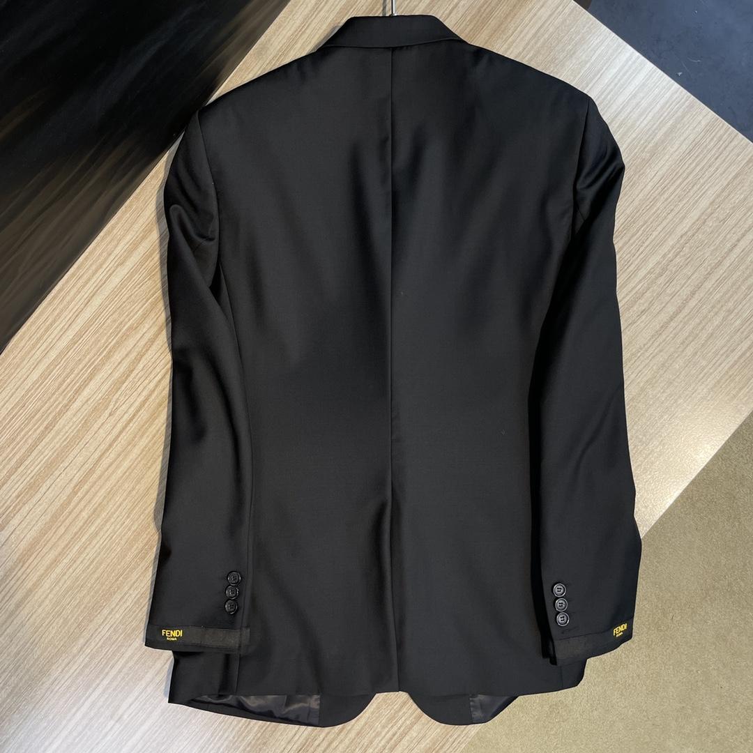 Fendi Black Cotton Blazer & Pants - EUR FASHION