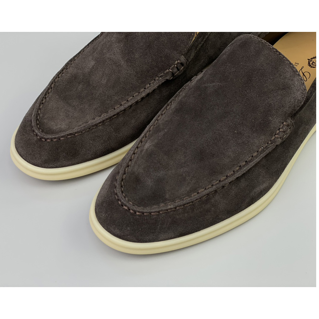 Loro Piana Summer Walk Loafers In Warm Gray  - EUR FASHION