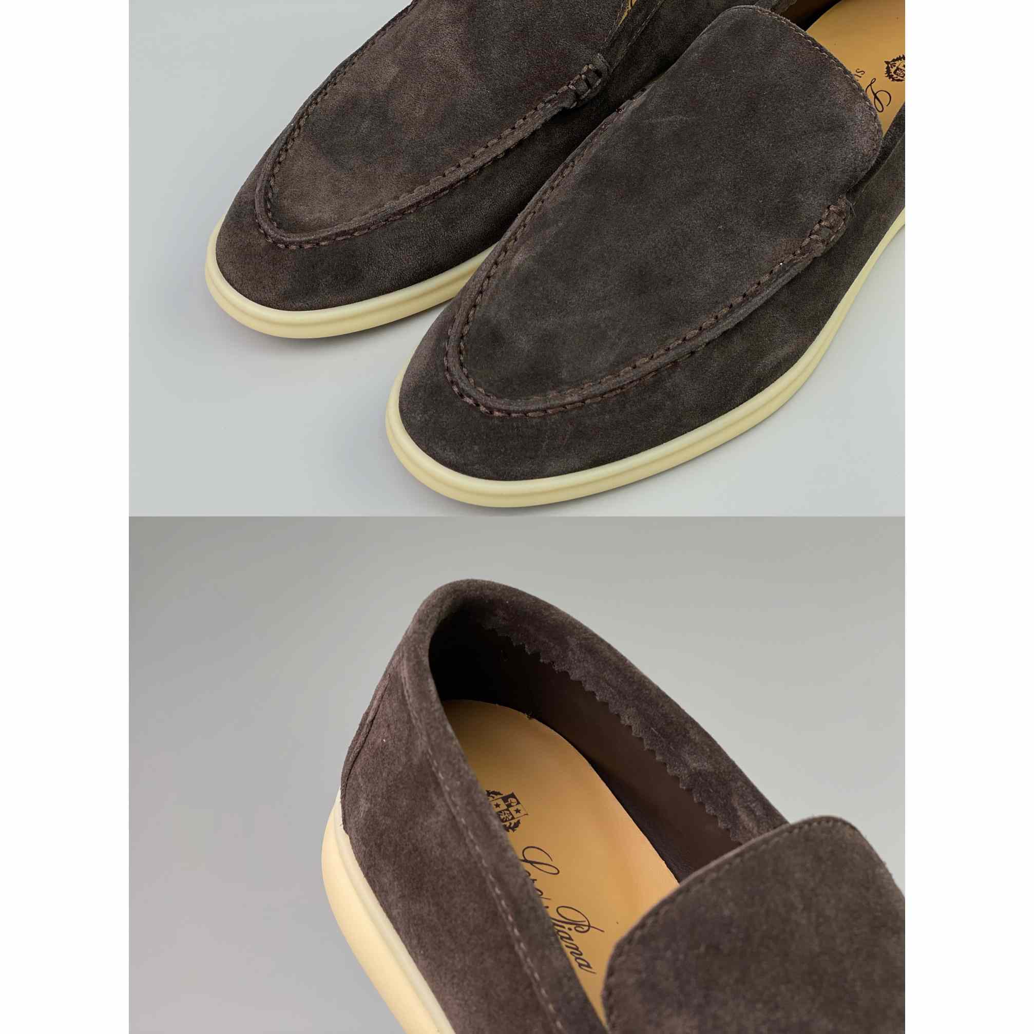 Loro Piana Summer Walk Loafers In Warm Gray  - EUR FASHION