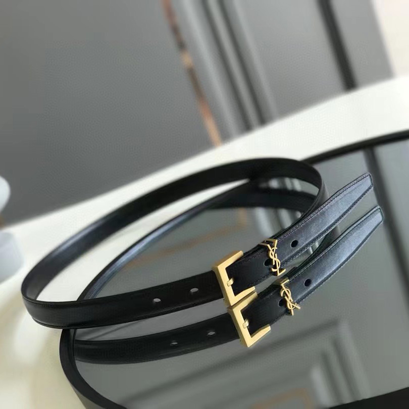 Saint Laurent Leather Belt  (20mm/30mm) - EUR FASHION