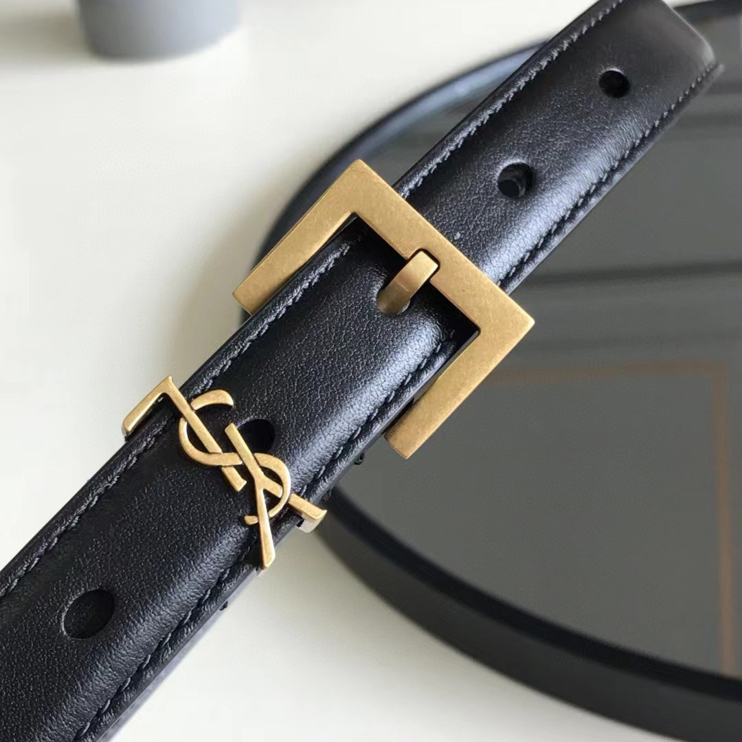 Saint Laurent Leather Belt  (20mm/30mm) - EUR FASHION