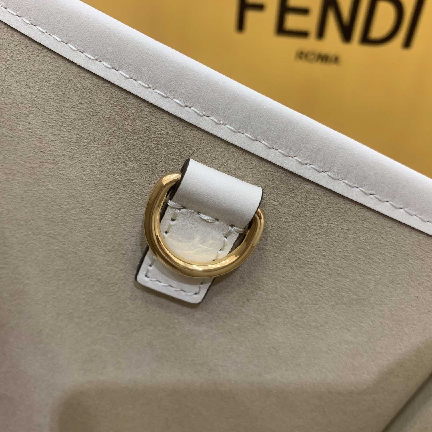 Fendi Sunshine Large White Leather Shopper(40-35-21cm) - EUR FASHION