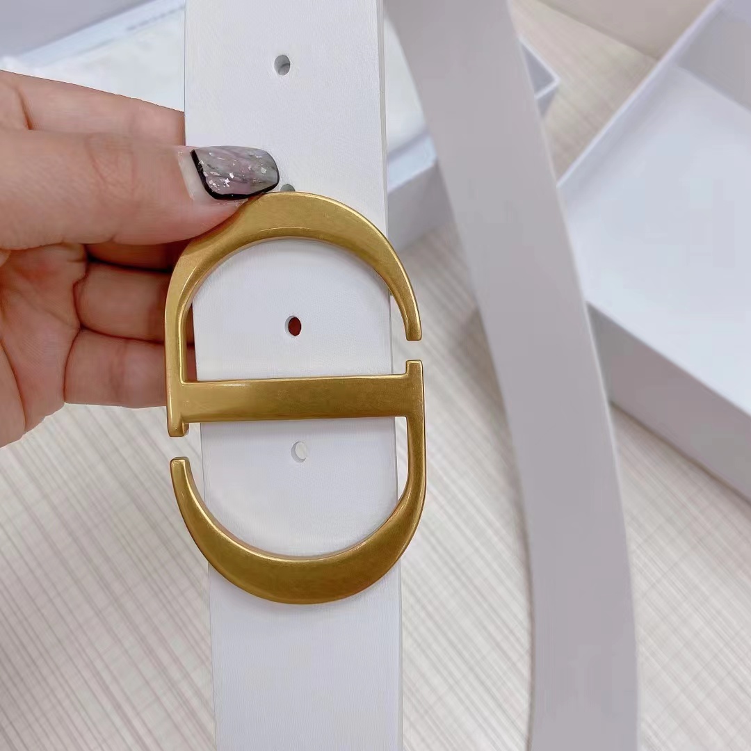 Dior Leather Belt With 'CD' Buckle - EUR FASHION