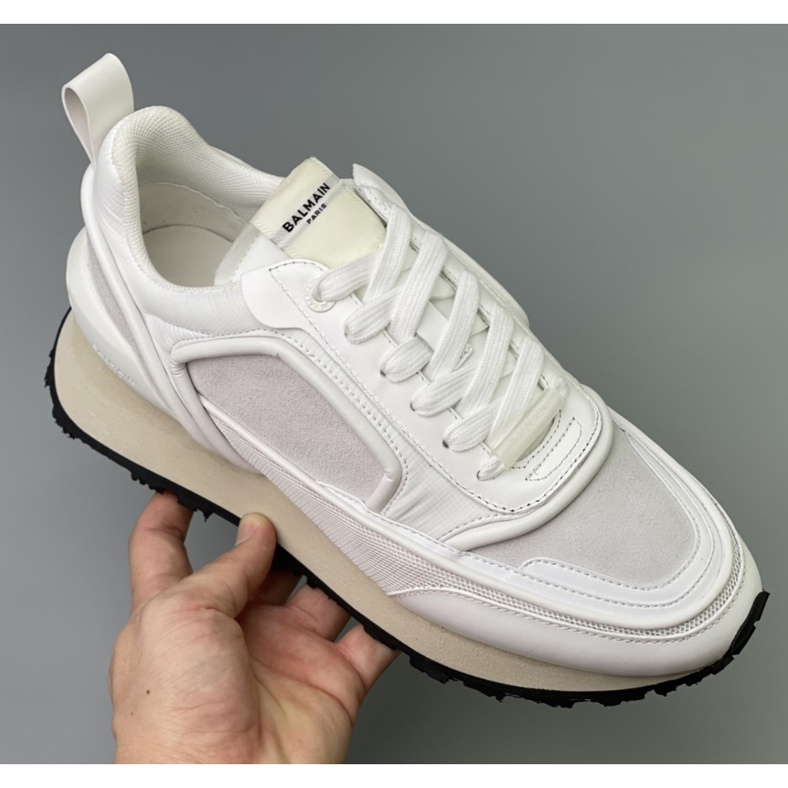 Balmain Velvet Nylon And Mesh Racer Low-Top Sneakers(upon uk size) - EUR FASHION