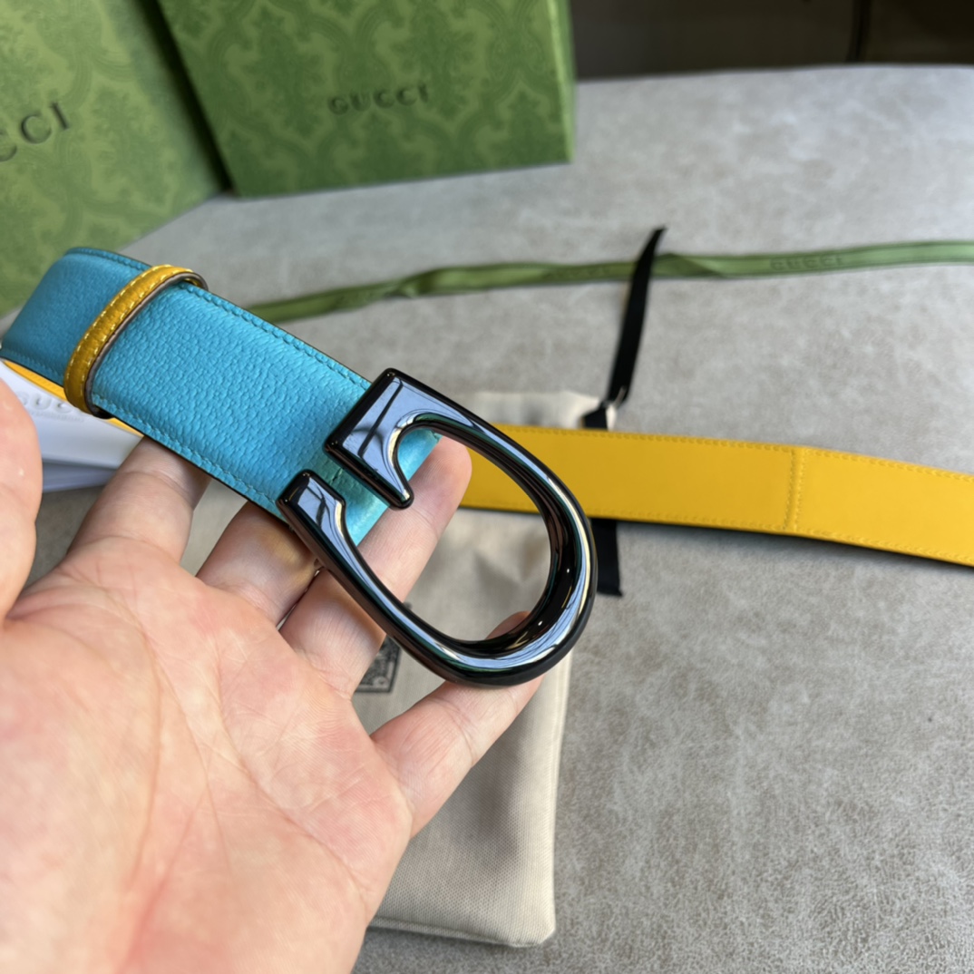 Gucci Two-Tone Belt With G Buckle - EUR FASHION