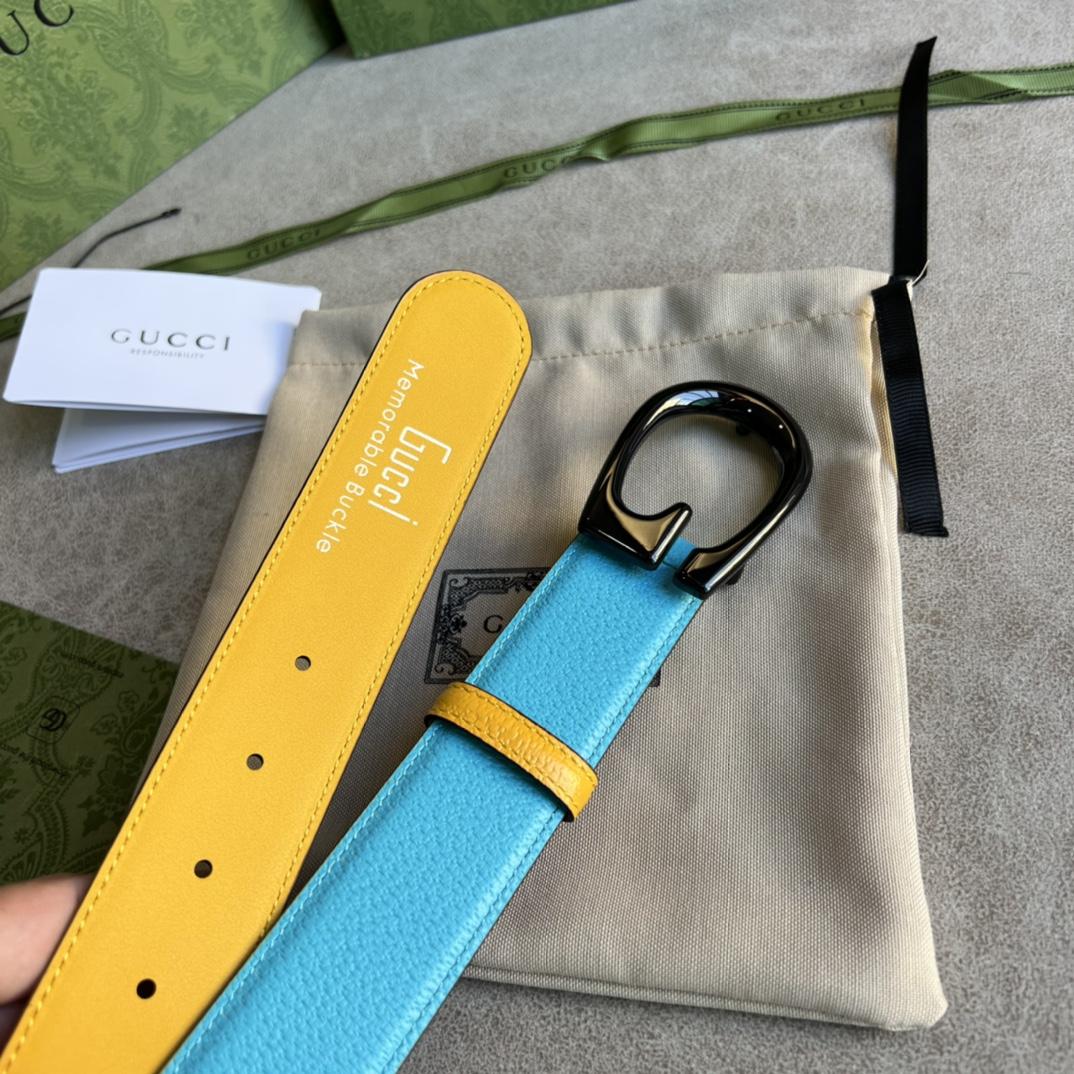 Gucci Two-Tone Belt With G Buckle - EUR FASHION