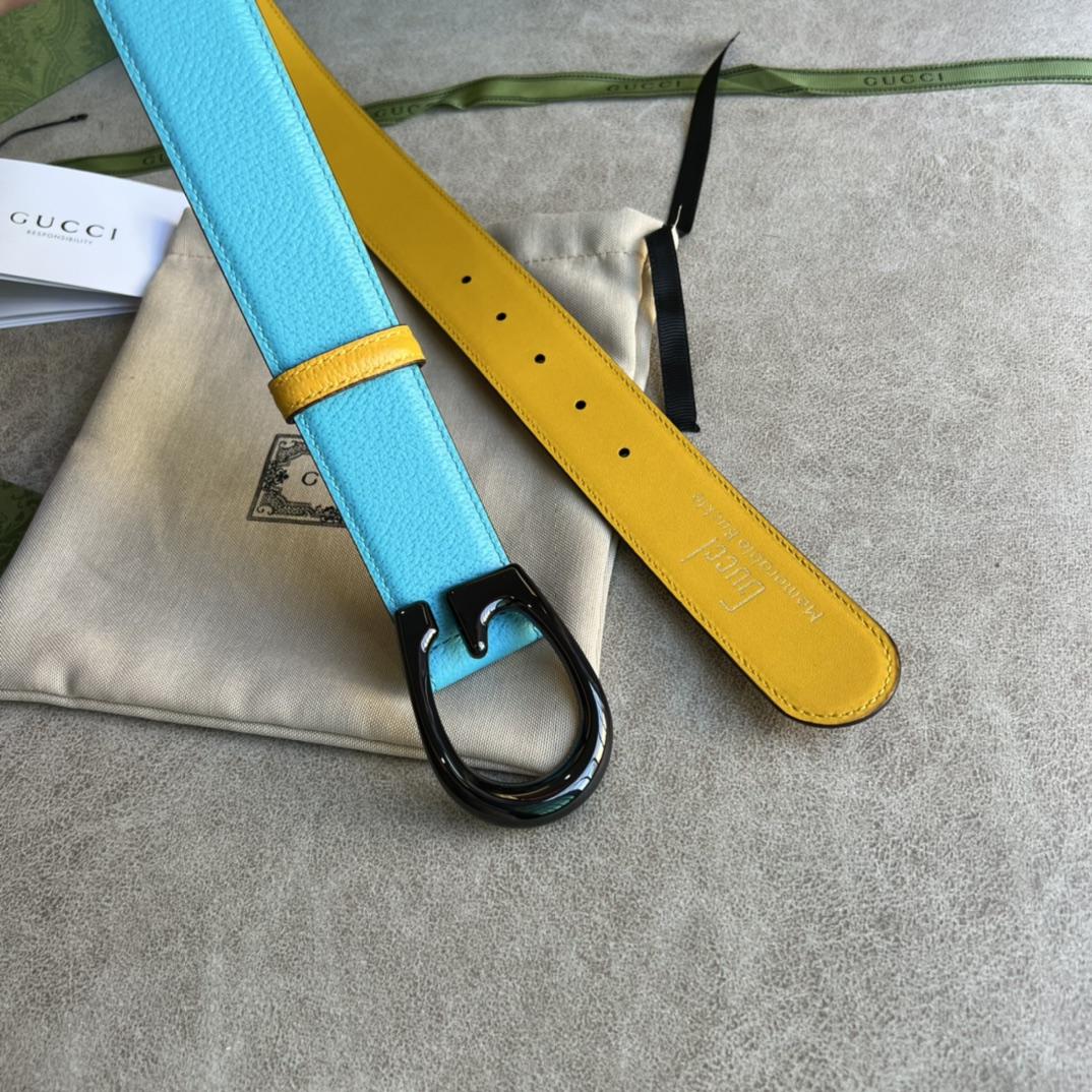 Gucci Two-Tone Belt With G Buckle - EUR FASHION