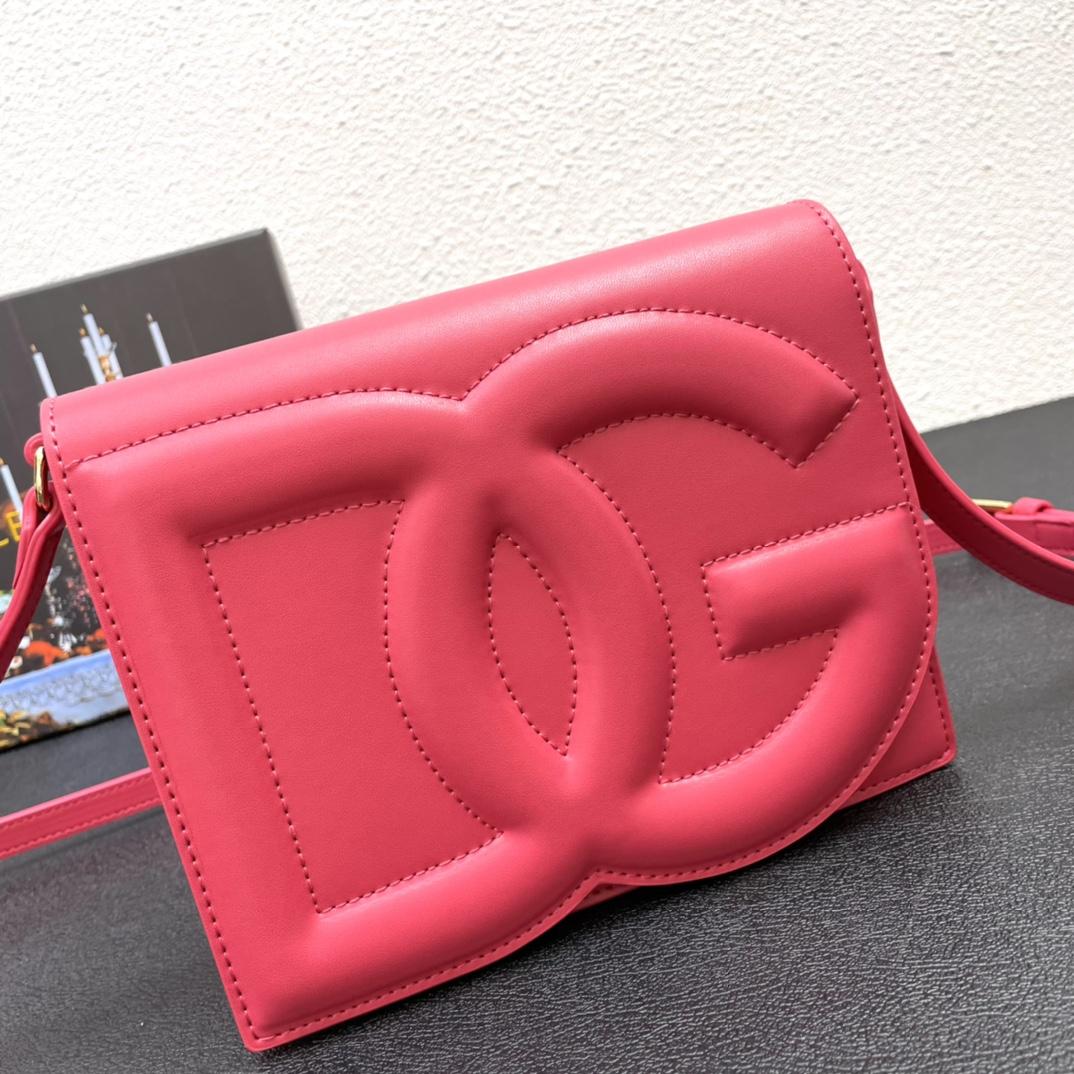 Dolce & Gabbana Calfskin DG Logo Crossbody Bag(20-16-5cm) - EUR FASHION