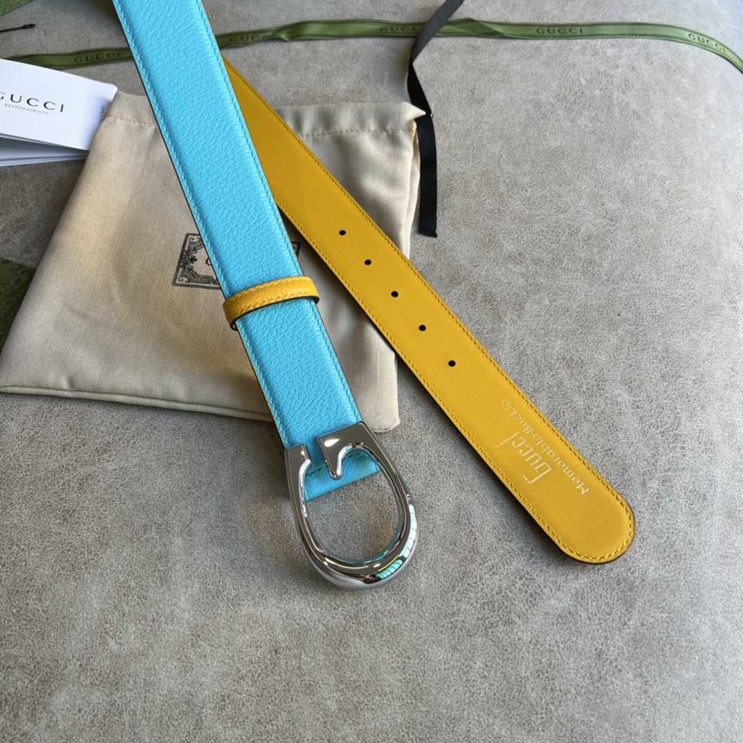 Gucci Two-Tone Belt With G Buckle - EUR FASHION