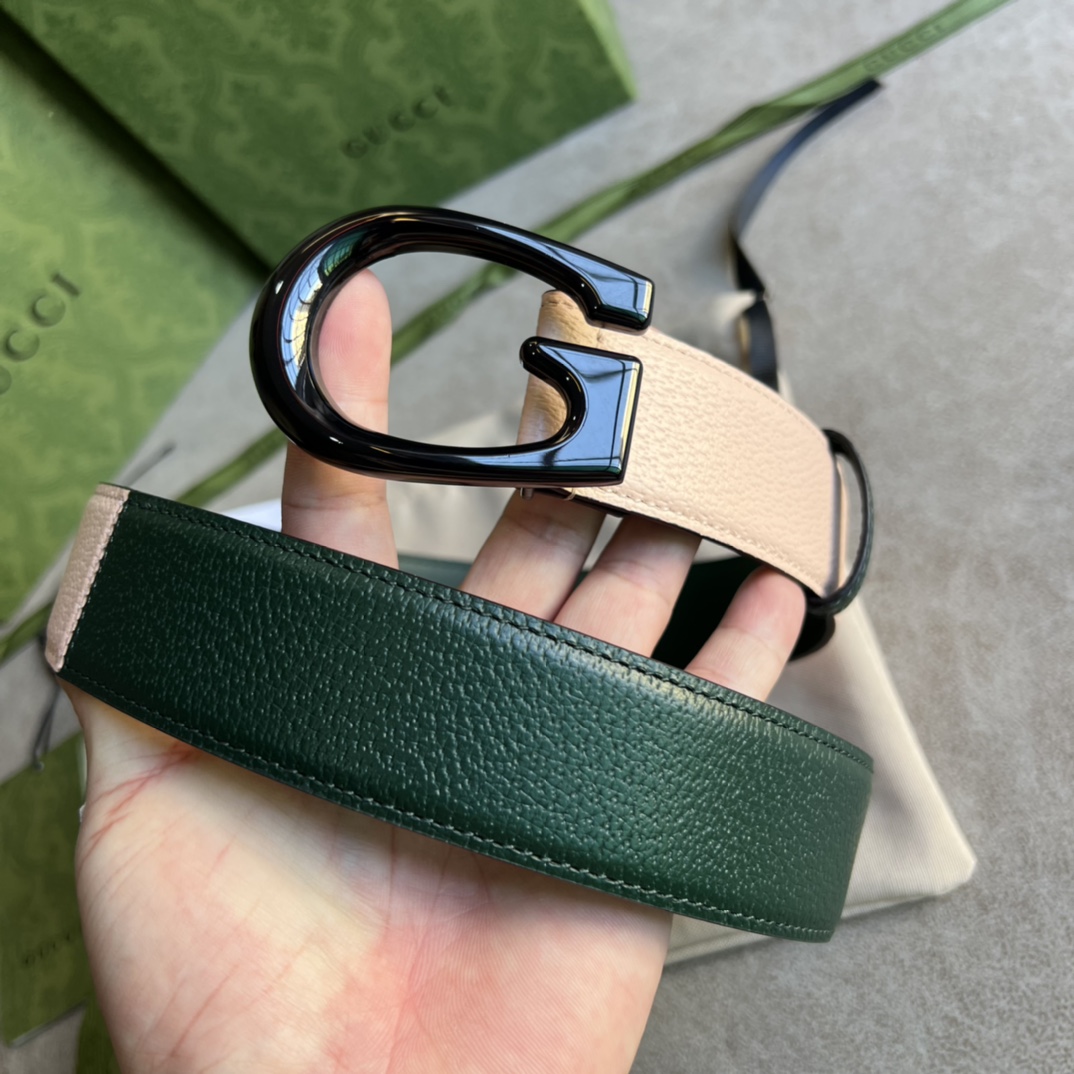 Gucci Two-Tone Belt With G Buckle - EUR FASHION