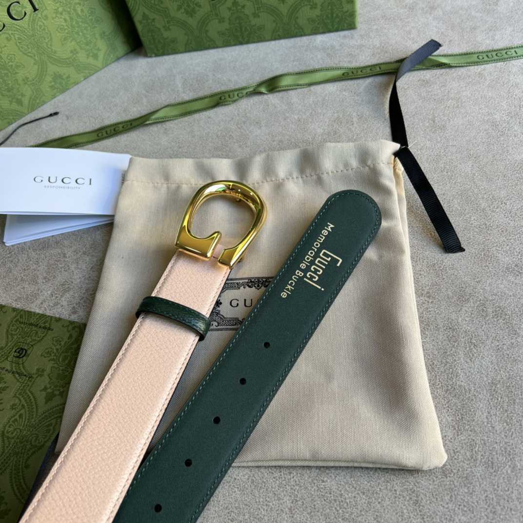 Gucci Two-Tone Belt With G Buckle - EUR FASHION