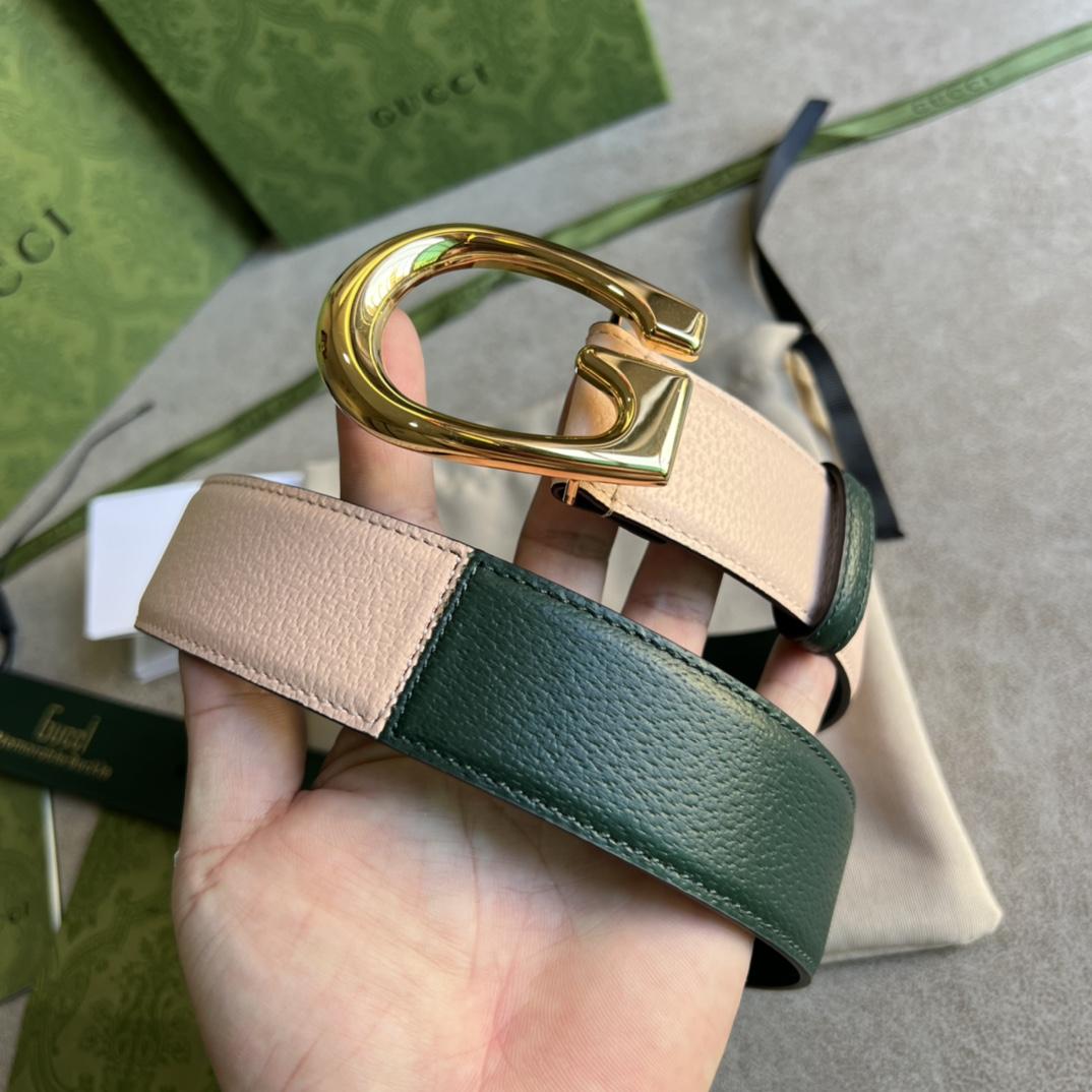 Gucci Two-Tone Belt With G Buckle - EUR FASHION