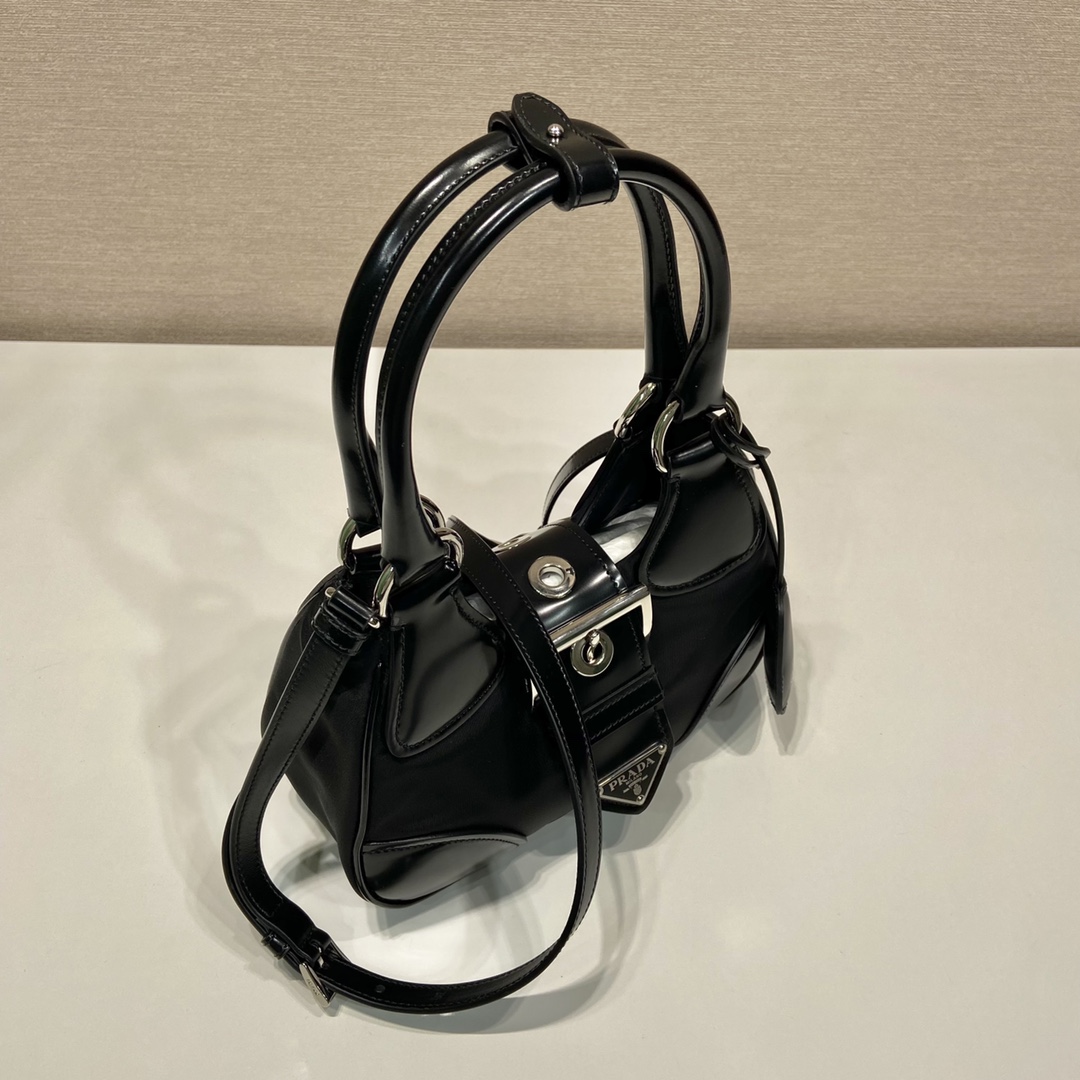 Prada Moon Re-Nylon And Leather Bag(22.5-16-7.5cm) - EUR FASHION
