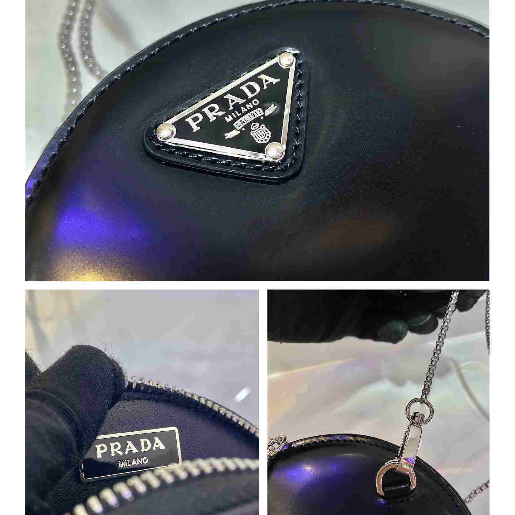 Prada Logo Leather Shoulder Bag(12-12-2cm) - EUR FASHION