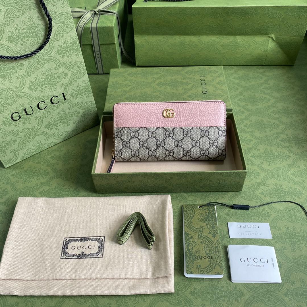 Gucci GG Marmont Zip Around Wallet(19-10-3.5cm)    - EUR FASHION