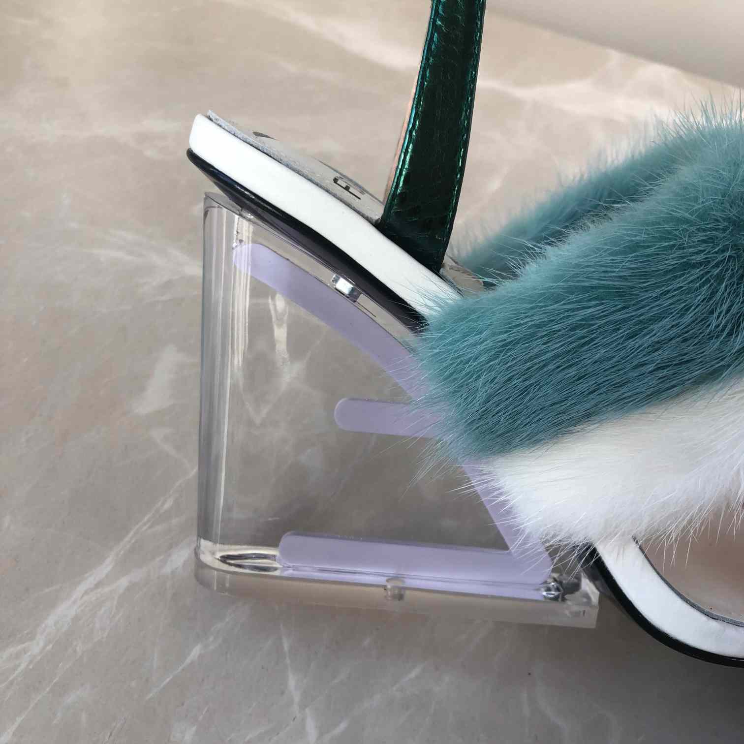 Fendi First Pink Mink High-Heeled Sandals - EUR FASHION
