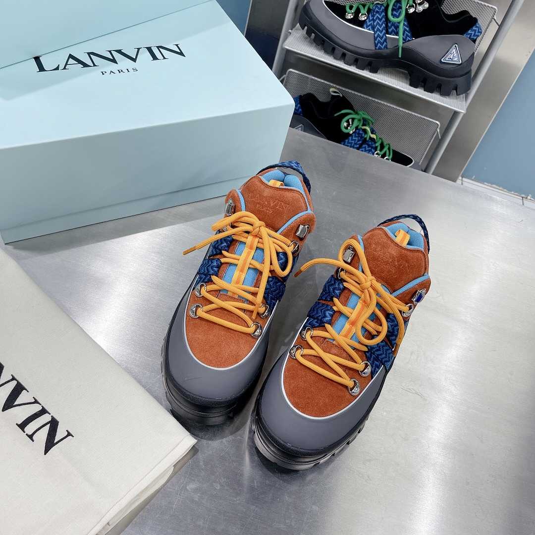 Lanvin Chunky-Sole Lace-Up Sneakers - EUR FASHION