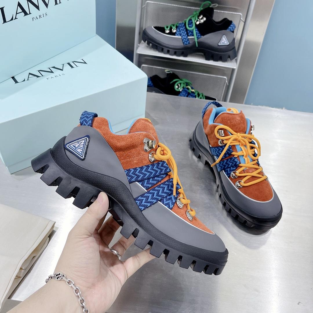 Lanvin Chunky-Sole Lace-Up Sneakers - EUR FASHION
