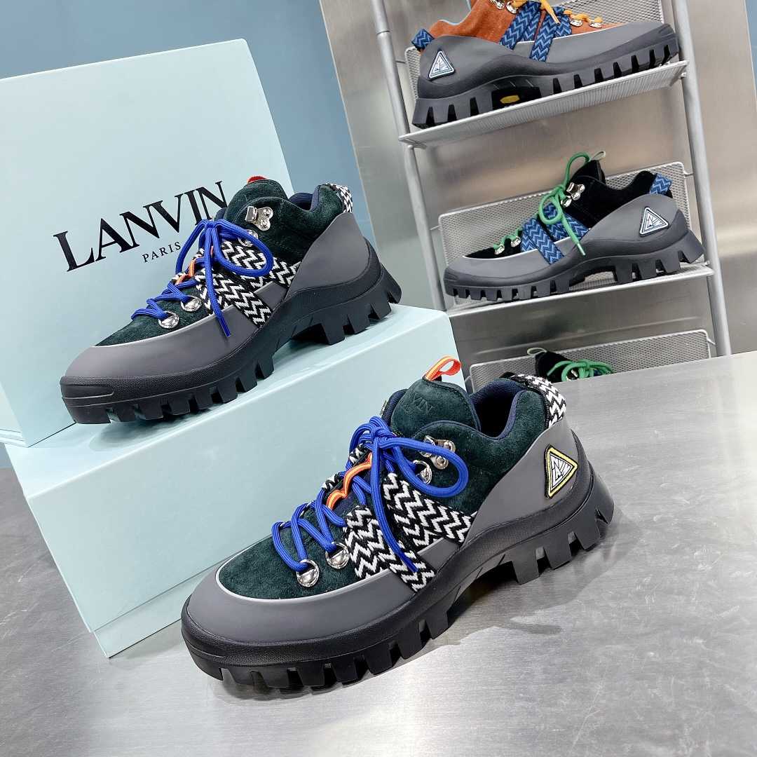Lanvin Chunky-Sole Lace-Up Sneakers - EUR FASHION