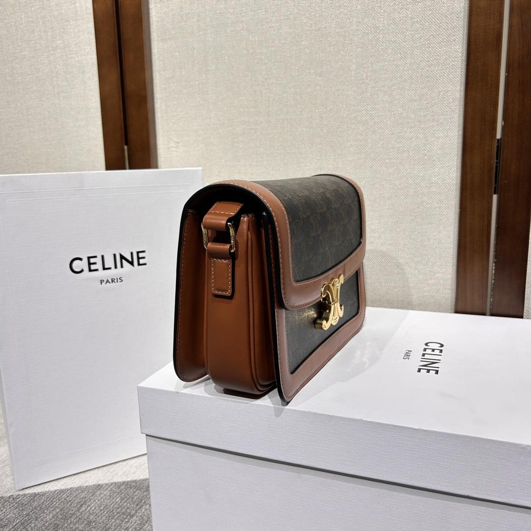 Celine Classique Triomphe Bag In Triomphe Canvas And Calfskin - EUR FASHION