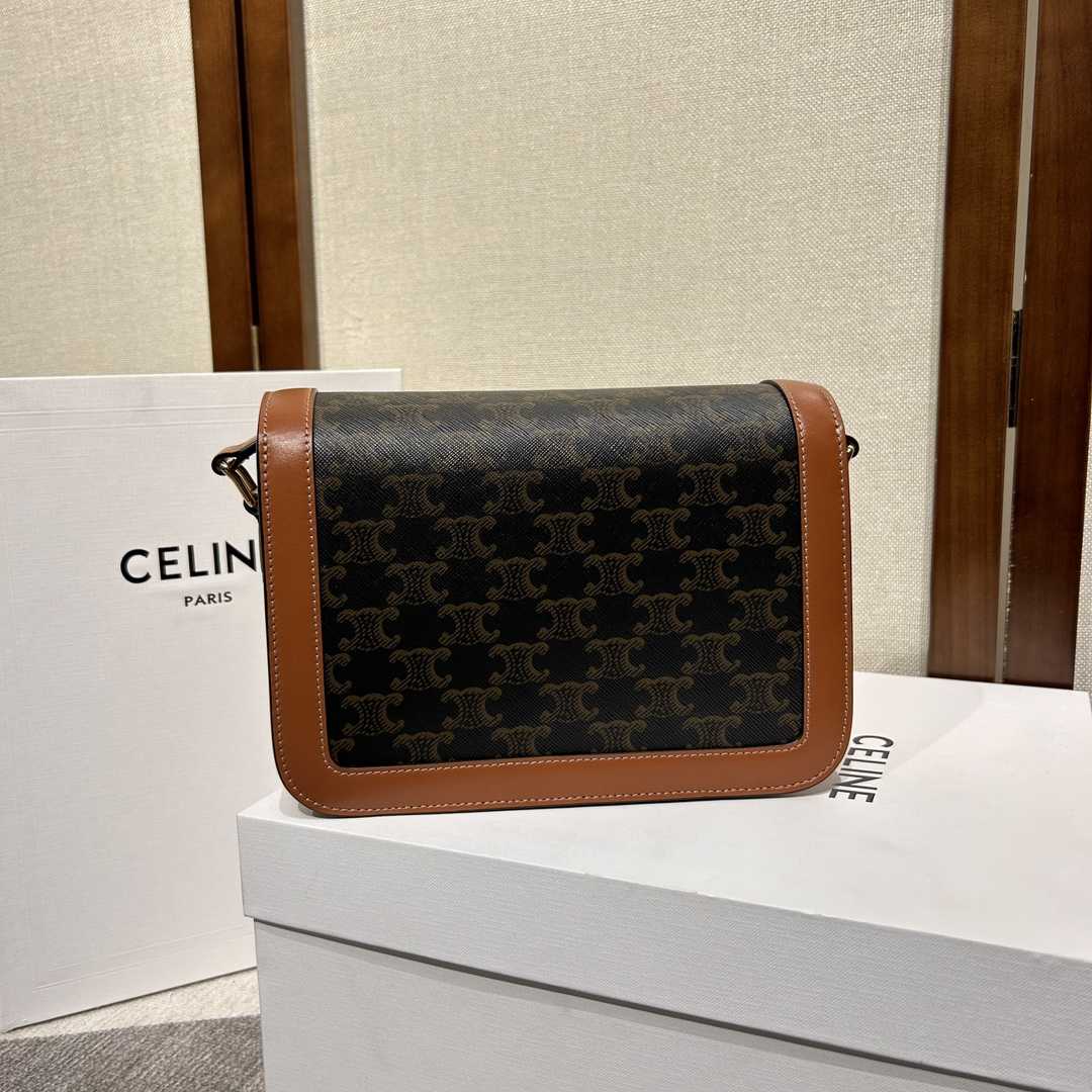 Celine Classique Triomphe Bag In Triomphe Canvas And Calfskin - EUR FASHION