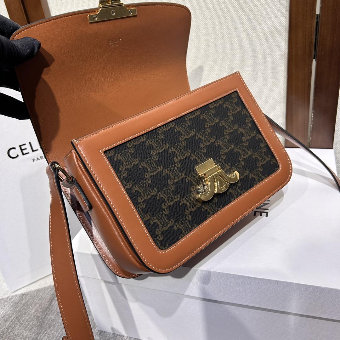 Celine Classique Triomphe Bag In Triomphe Canvas And Calfskin - EUR FASHION