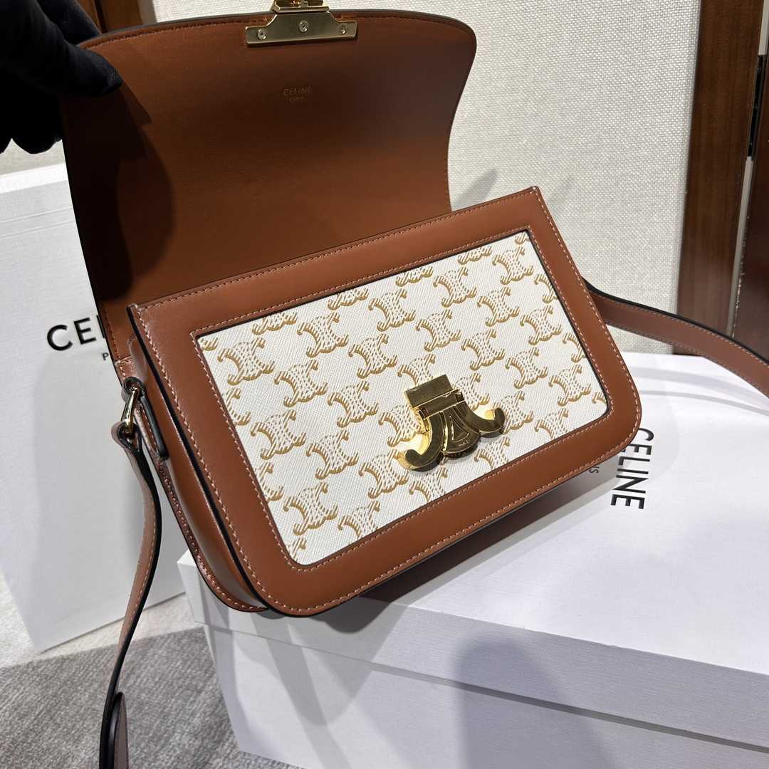 Celine Classique Triomphe Bag In Triomphe Canvas And Calfskin - EUR FASHION