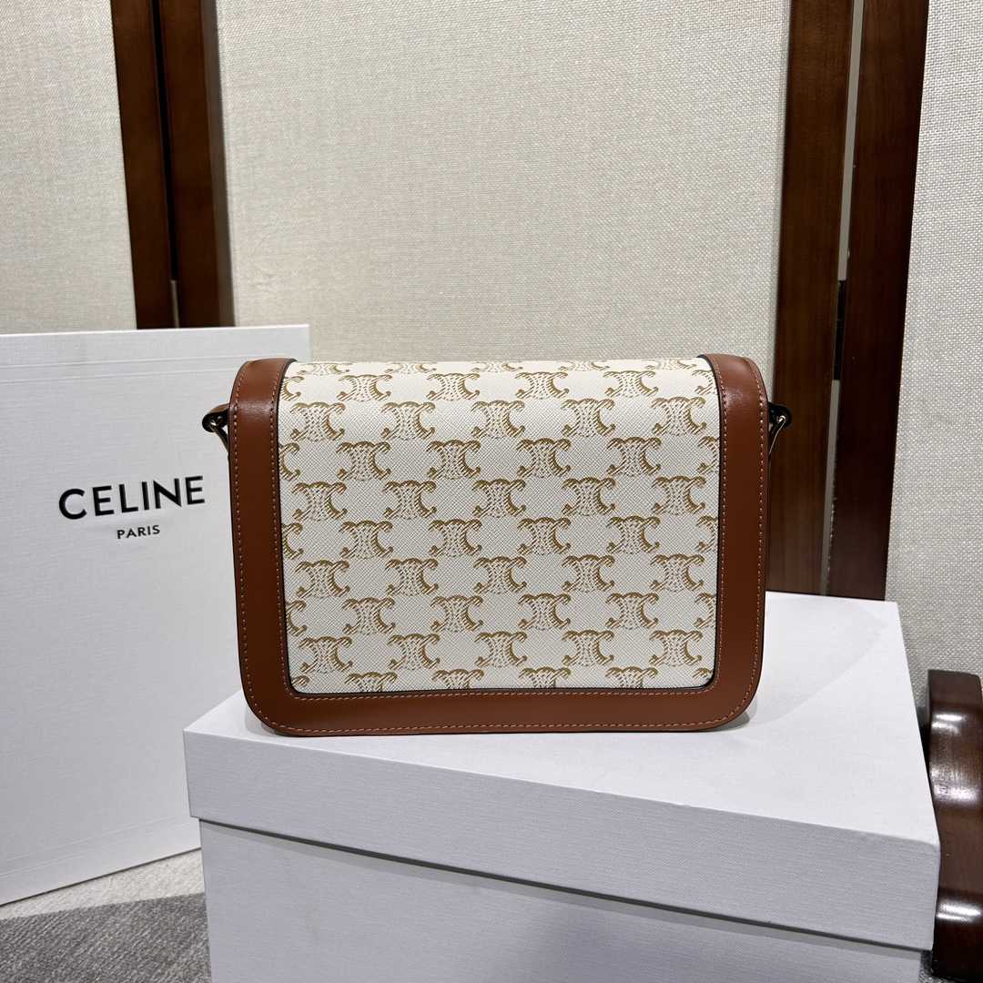 Celine Classique Triomphe Bag In Triomphe Canvas And Calfskin - EUR FASHION