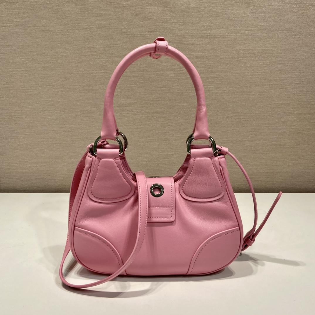Prada Moon Re-Nylon And Leather Bag(22.5-16-7.5cm) - EUR FASHION