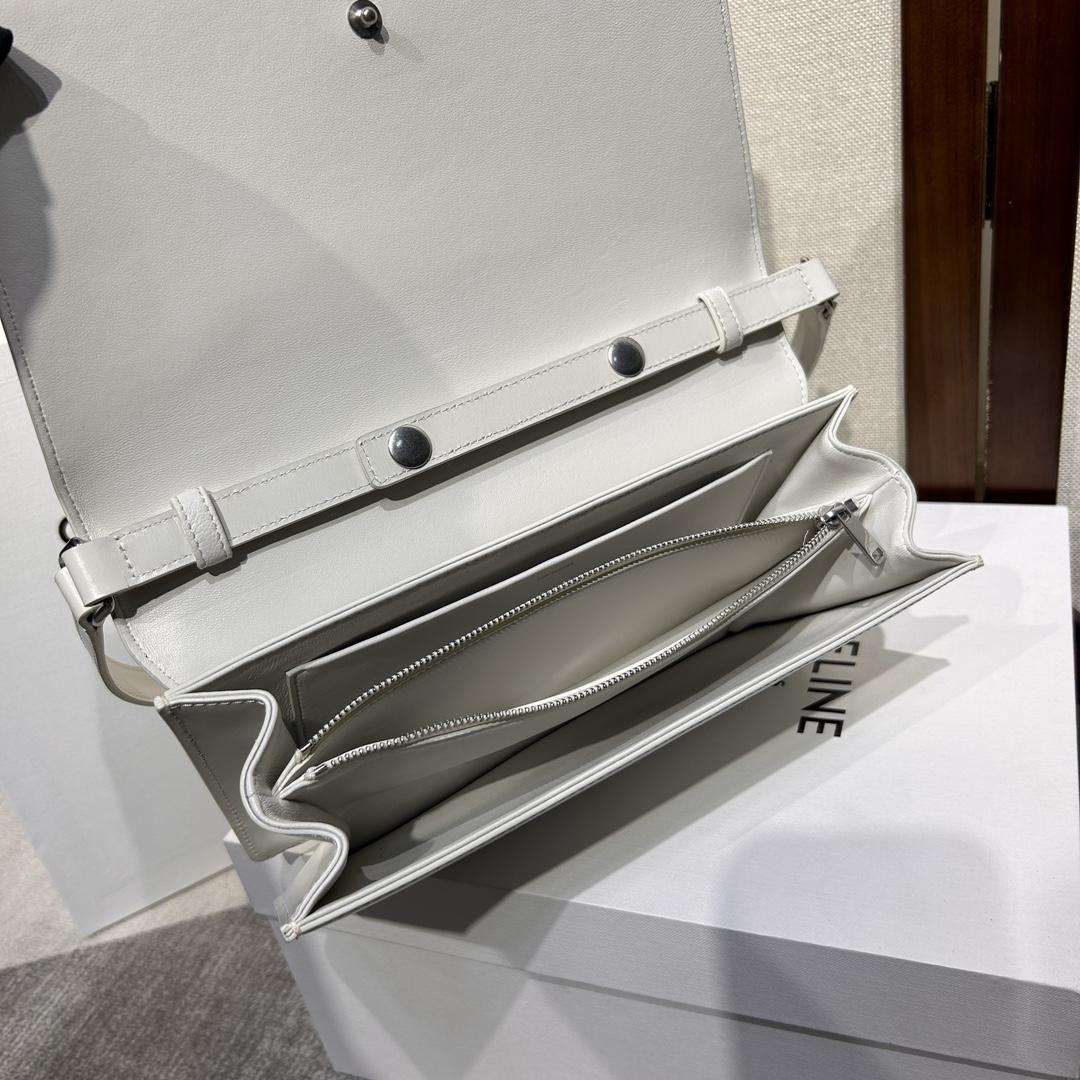 Celine Trapeze Triomphe Bag In Shiny Calfskin - EUR FASHION